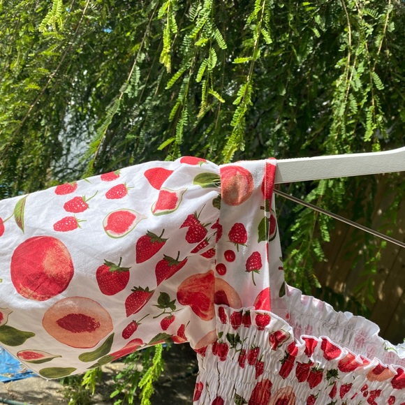 *SOLD* RARE NWT “Lisa Says Gah” Toni Fruit Print Smocked Bust Dress - Picture 7 of 16